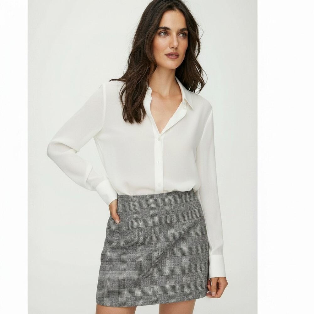 WILFRED Aritzia Renee Wool Cashmere Mini Skirt Size 8